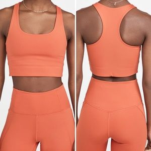 XS Girlfriend Collective Paloma Bra & XS High Rise Compressive Leggings in Tart